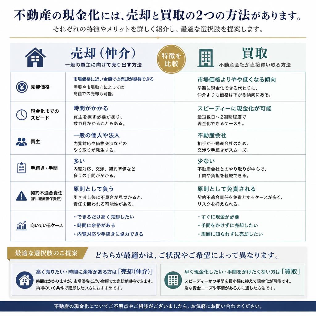 不動産の現金化方法