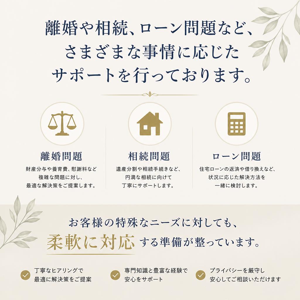 多様なサポート内容