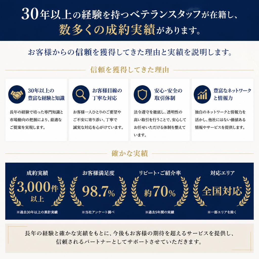 私たちの信頼と実績