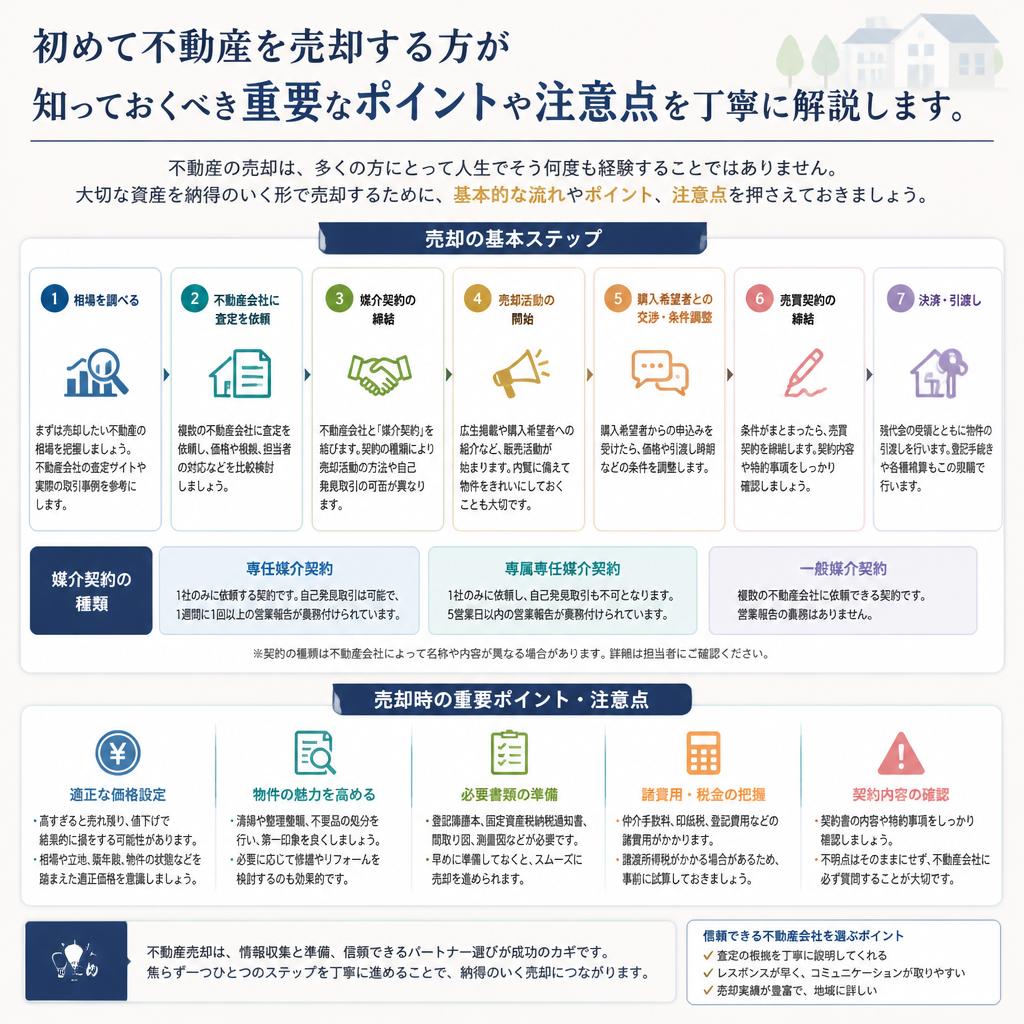 初めての売却時に知っておくべきポイント