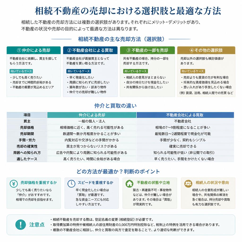 相続不動産の売却方法