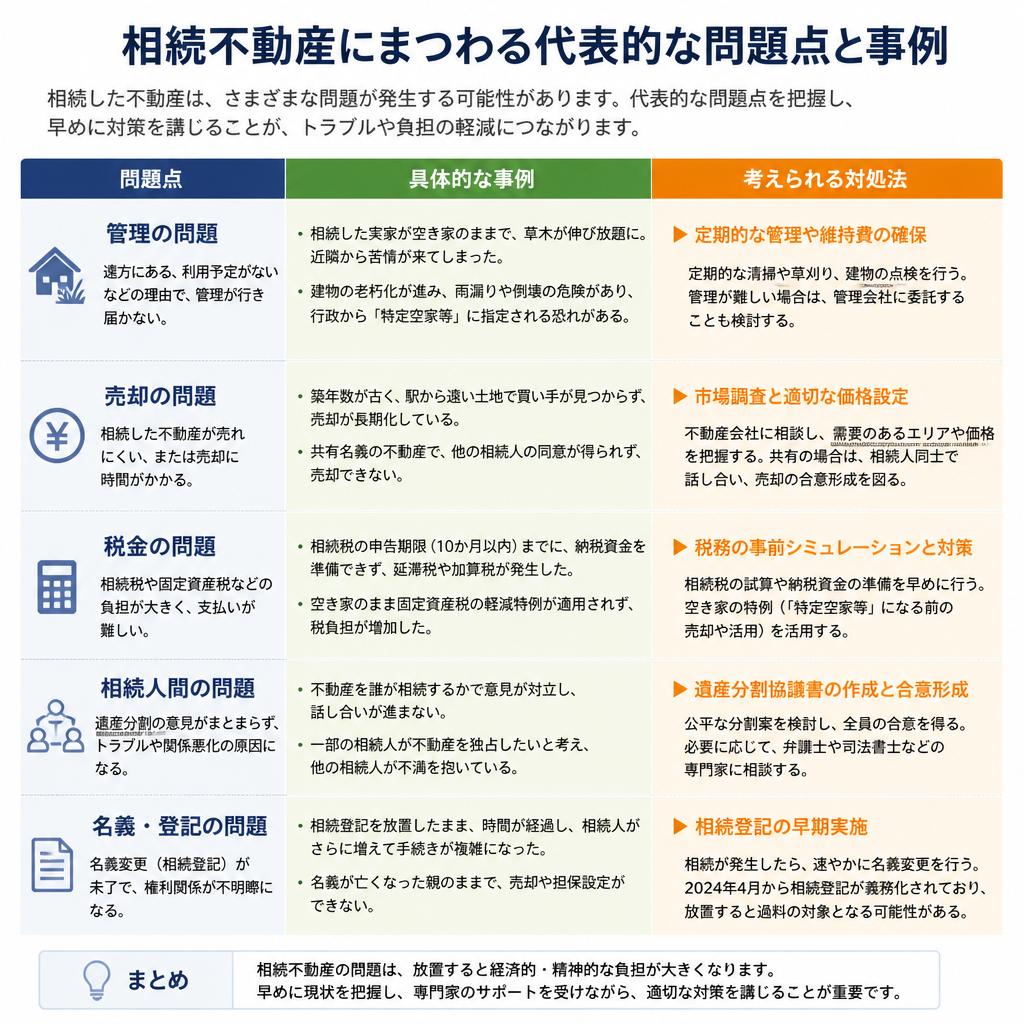 相続に伴う不動産の問題点