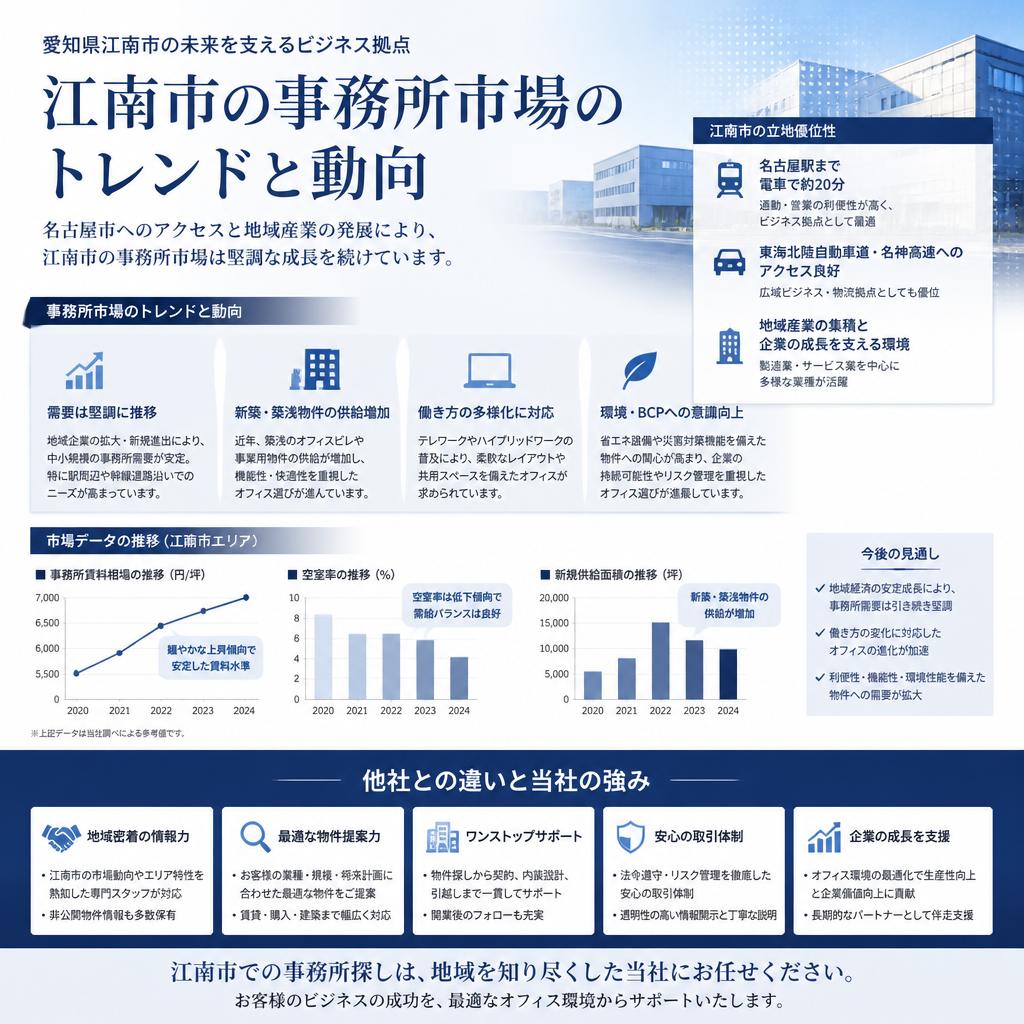 江南市の事務所市場動向