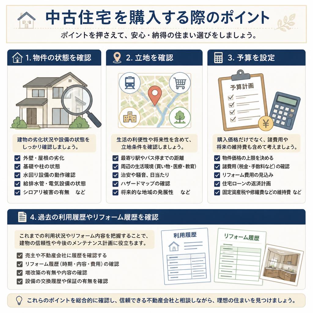 中古住宅の購入時のポイント
