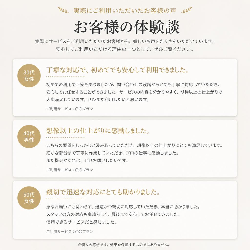 お客様の声