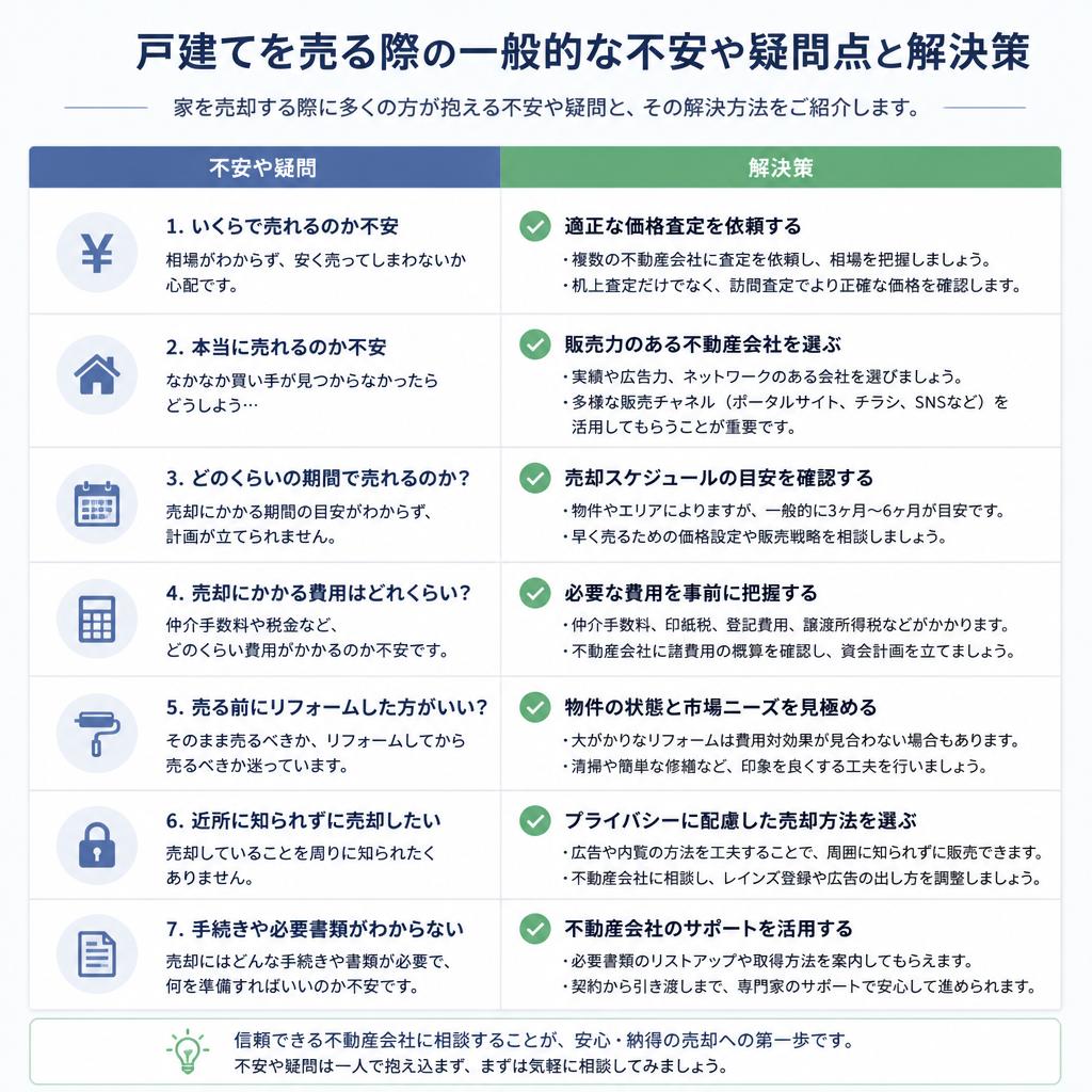 売却の際の不安とは？