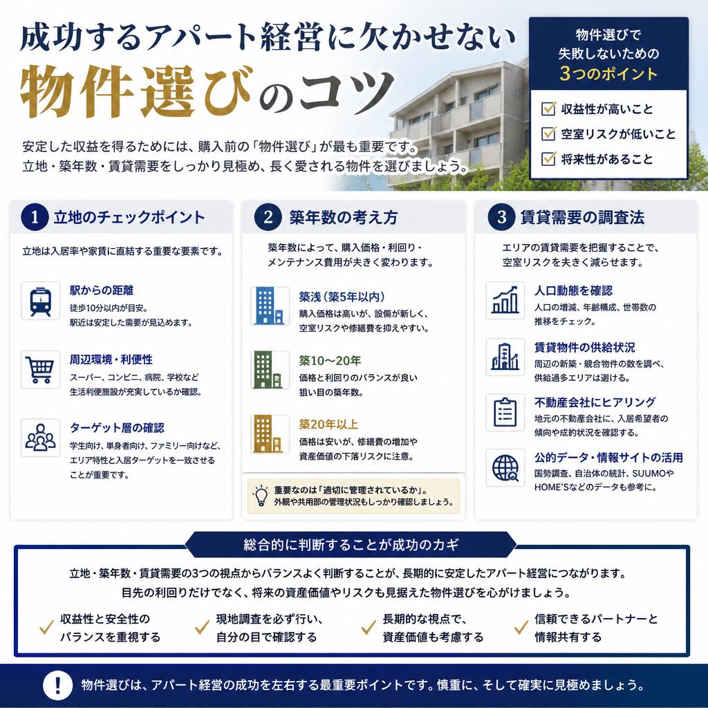 アパート選びのポイント